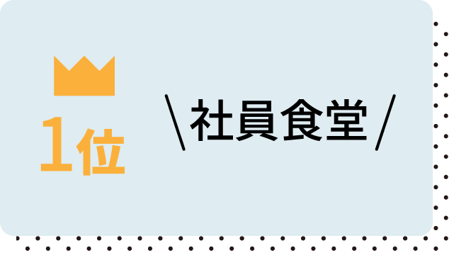 1位 社員食堂